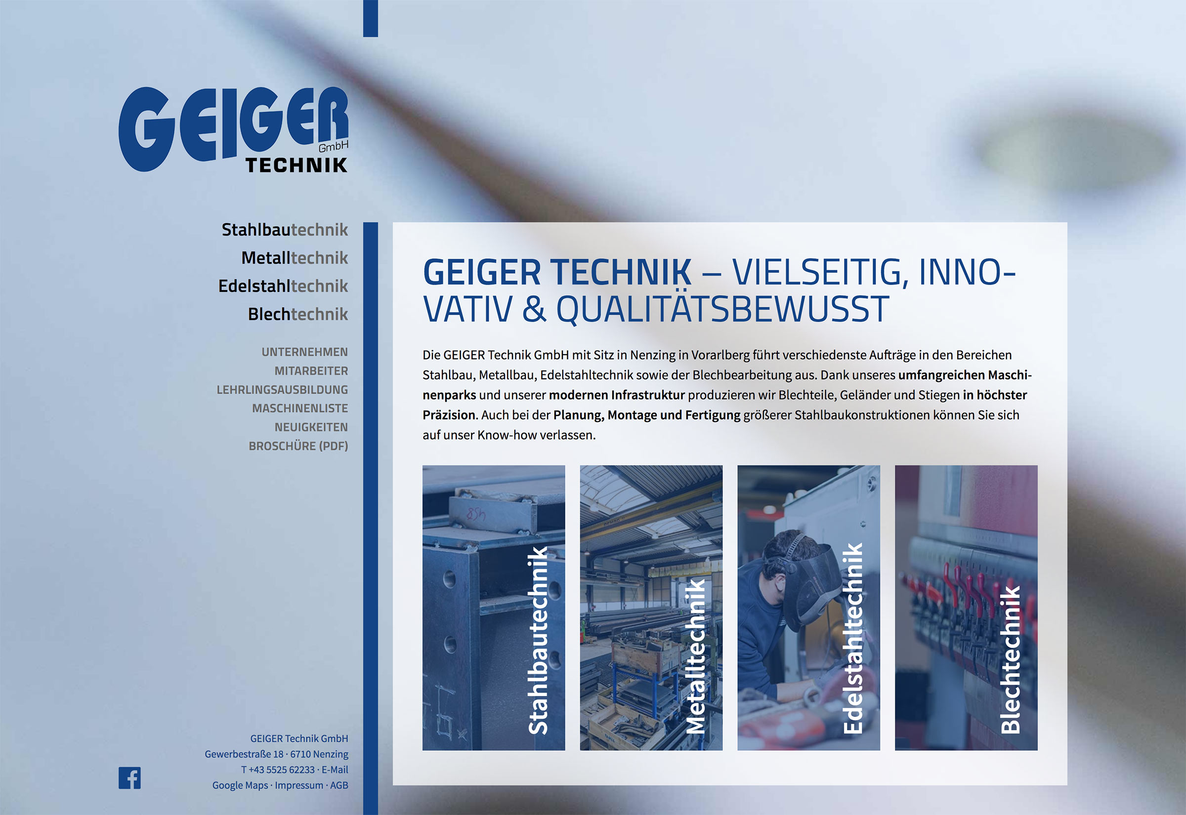 Website GEIGER Technik